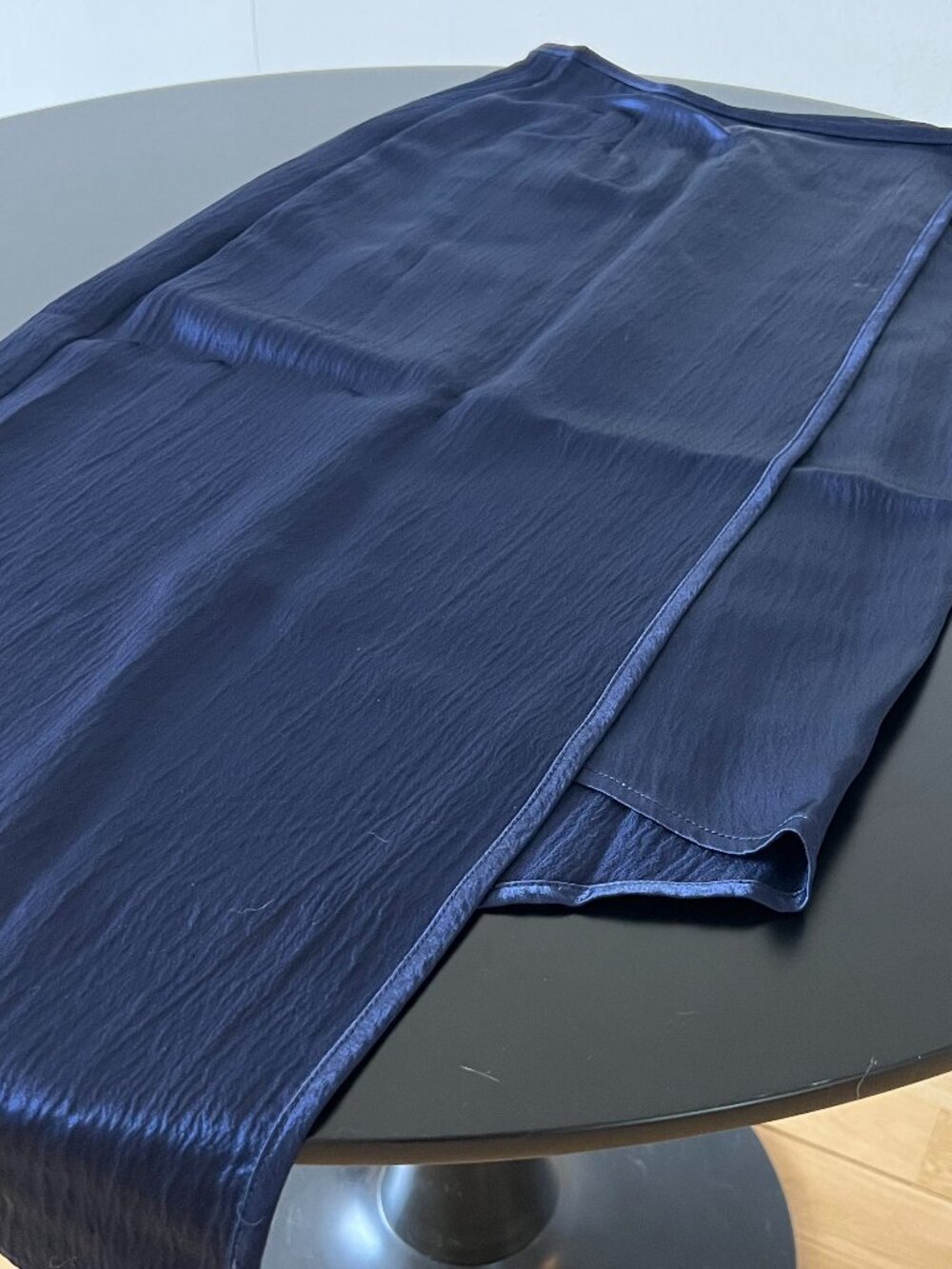 Women's Sid Neigum Navy Asymmetric Midi Skirt